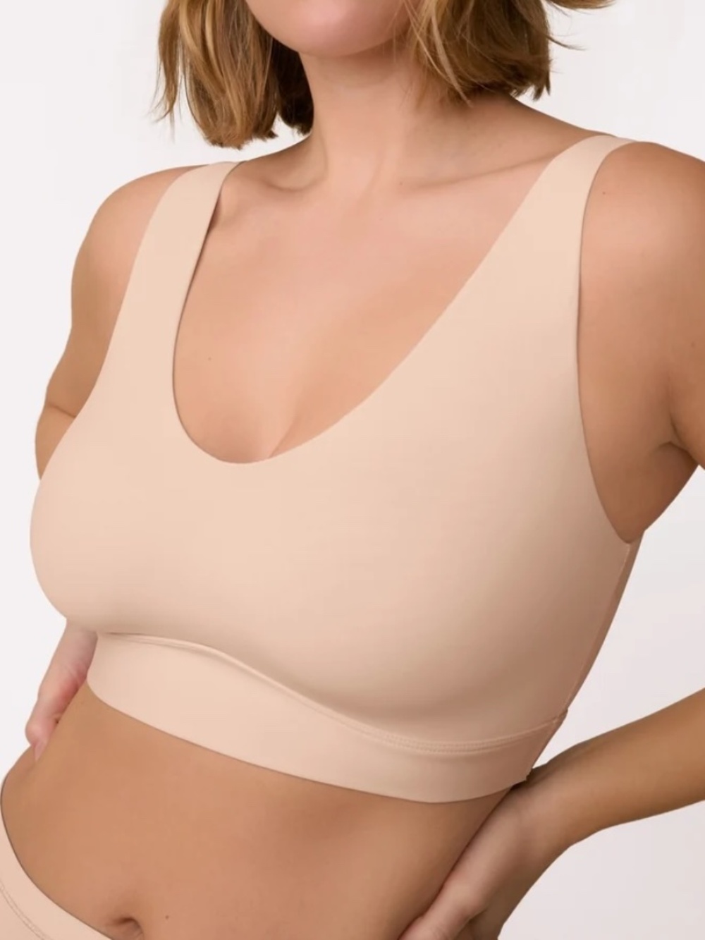 Harper Wilde Bliss Bralette V-Neck Bra Beige 5XL